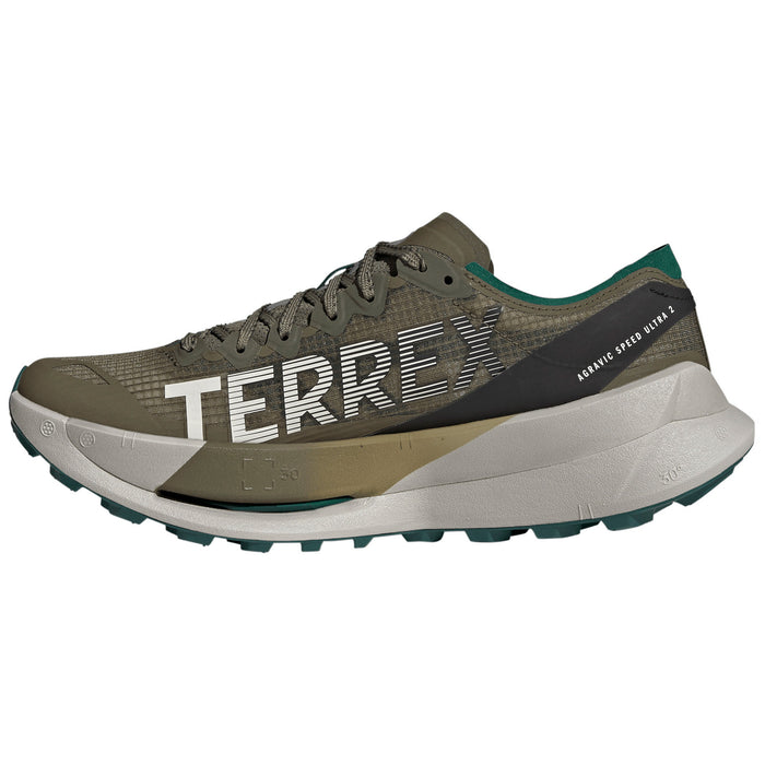 Adidas Terrex Agravic Speed Ultra 2 Shoes - Men's Olive Strata/Alumina/Core Black