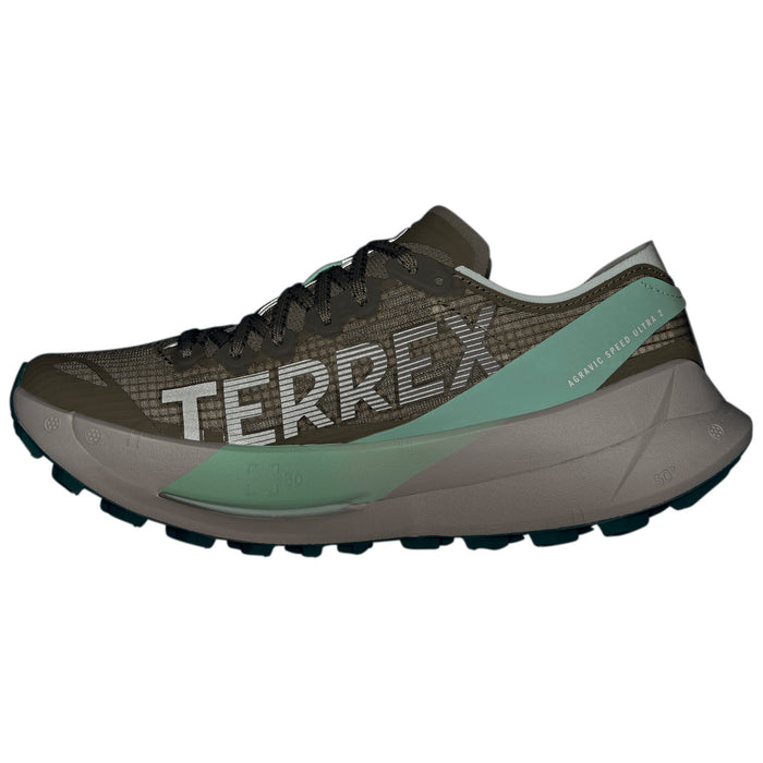 Adidas Terrex Agravic Speed Ultra 2 Shoes - Women's Olive Strata/Grey One/Pulse Mint