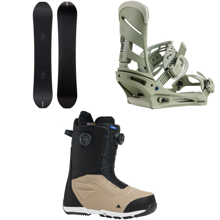 Season Kin Snowboard 2025 + Burton Mission Snowboard Bindings + Ruler Boa Snowboard Boots