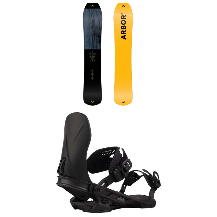 Arbor Carbon Coda Snowboard + Hemlock Snowboard Bindings 2027