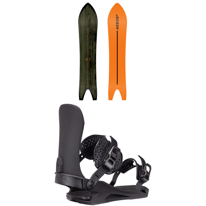 Arbor A-Frame Snowboard + Utility Snowboard Bindings 2027