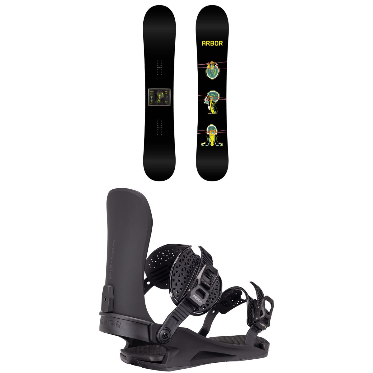 Arbor El Camino Snowboard + Utility Snowboard Bindings 2027