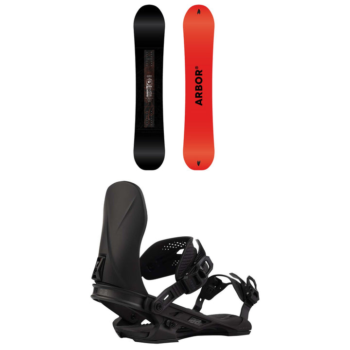 Arbor Red Gerard Pro Snowboard + Hemlock Snowboard Bindings 2027