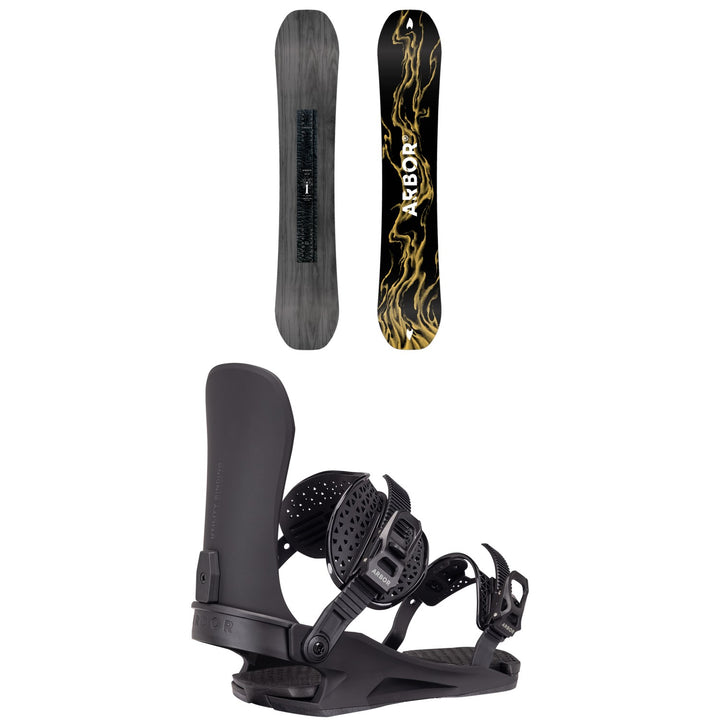 Arbor Rain Snowboard + Utility Snowboard Bindings 2027