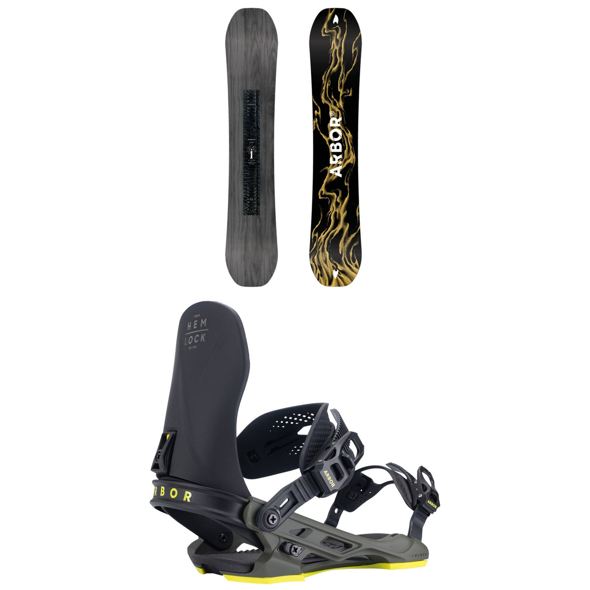 Arbor Rain Snowboard + Hemlock Snowboard Bindings 2027