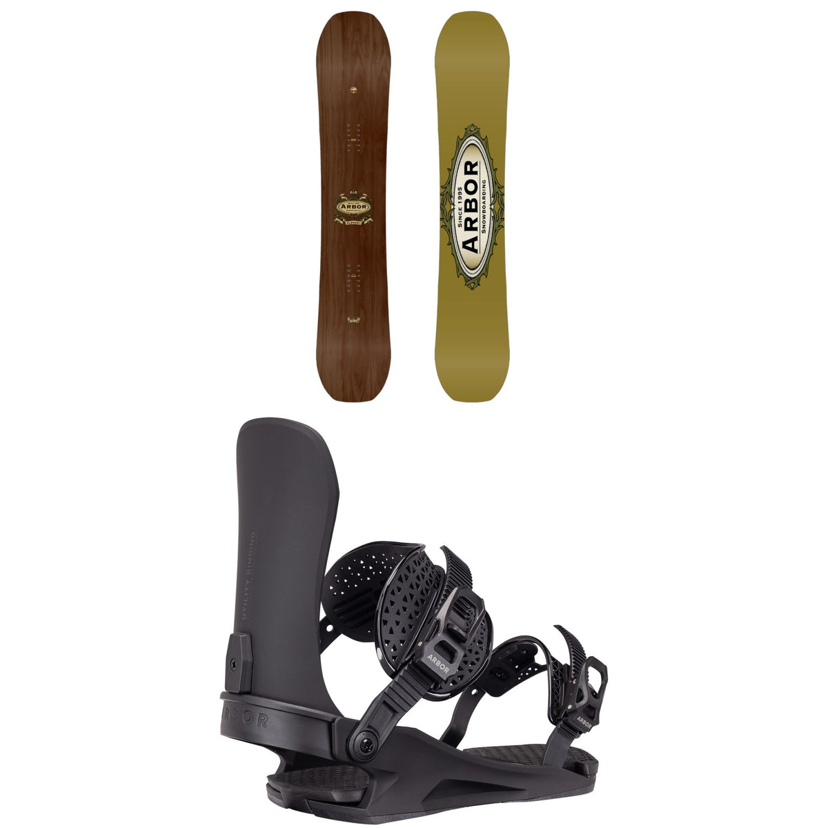 Arbor Element Snowboard + Utility Snowboard Bindings 2027