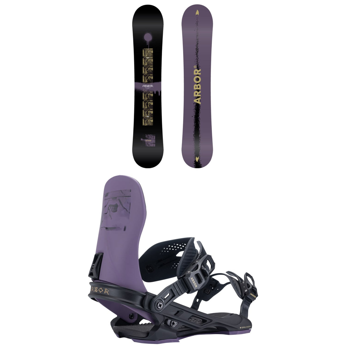 Arbor Metal Machine Snowboard  + Hemlock Snowboard Bindings 2027