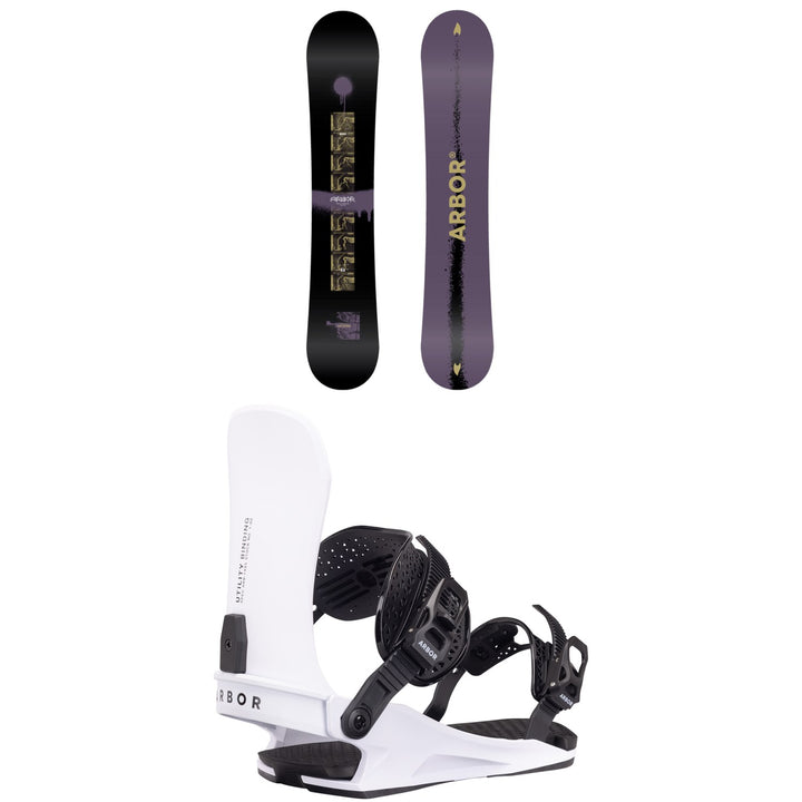 Arbor Metal Machine Snowboard + Utility Snowboard Bindings 2027