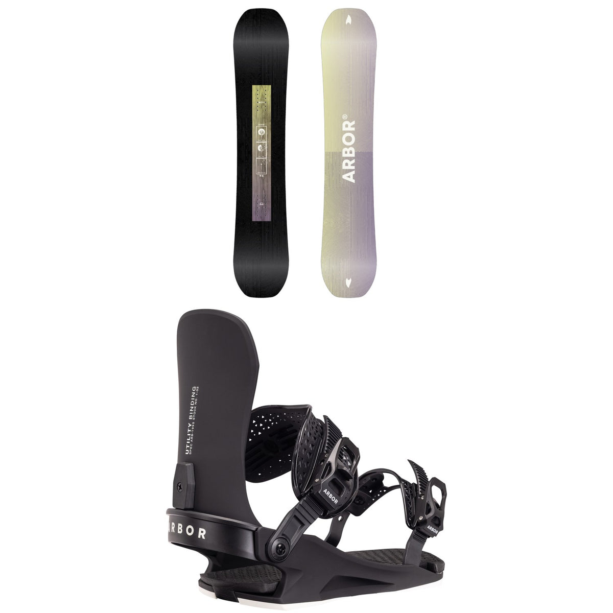 Arbor Kuro Neko Snowboard + Utility Snowboard Bindings - Women's 2027