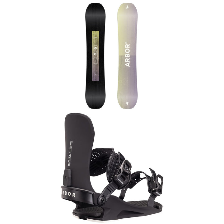 Arbor Kuro Neko Snowboard + Utility Snowboard Bindings - Women's 2027
