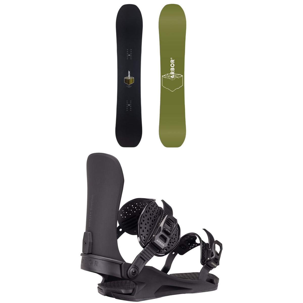 Arbor Sin Nombre Snowboard + Utility Snowboard Bindings 2027