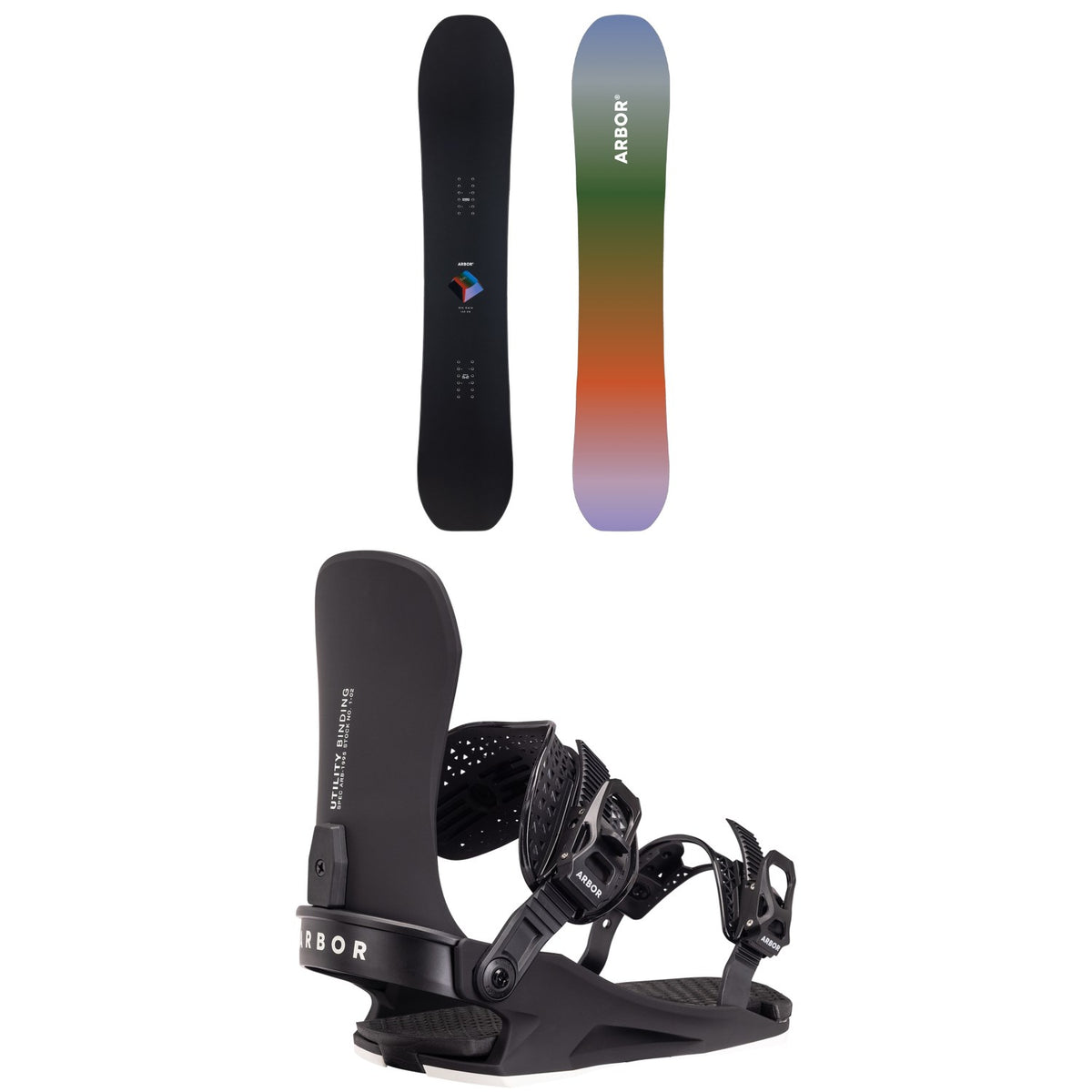 Arbor Sin Cara Snowboard + Utility Snowboard Bindings - Women's 2027