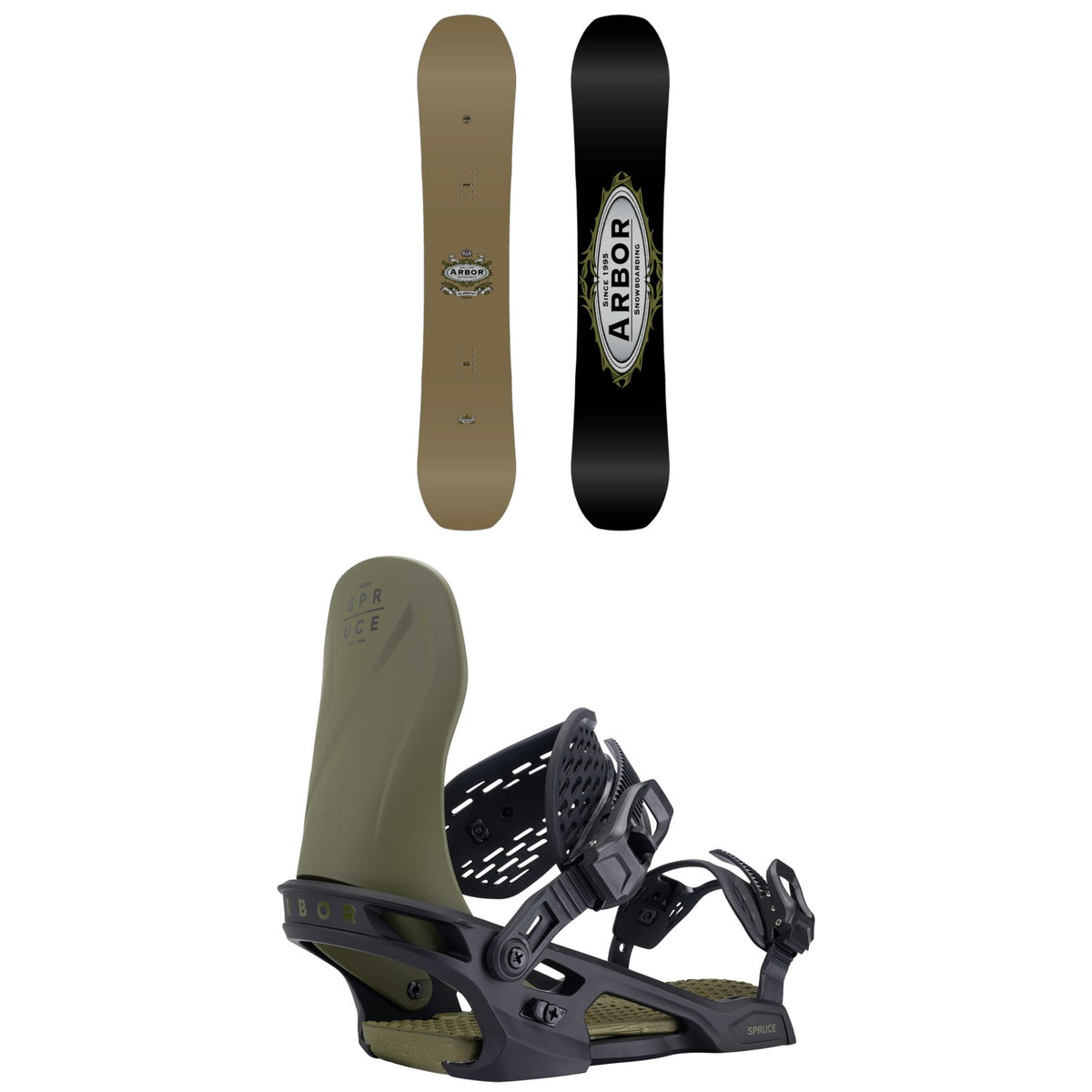 Arbor Element Decon Snowboard + Spruce Snowboard Bindings 2027
