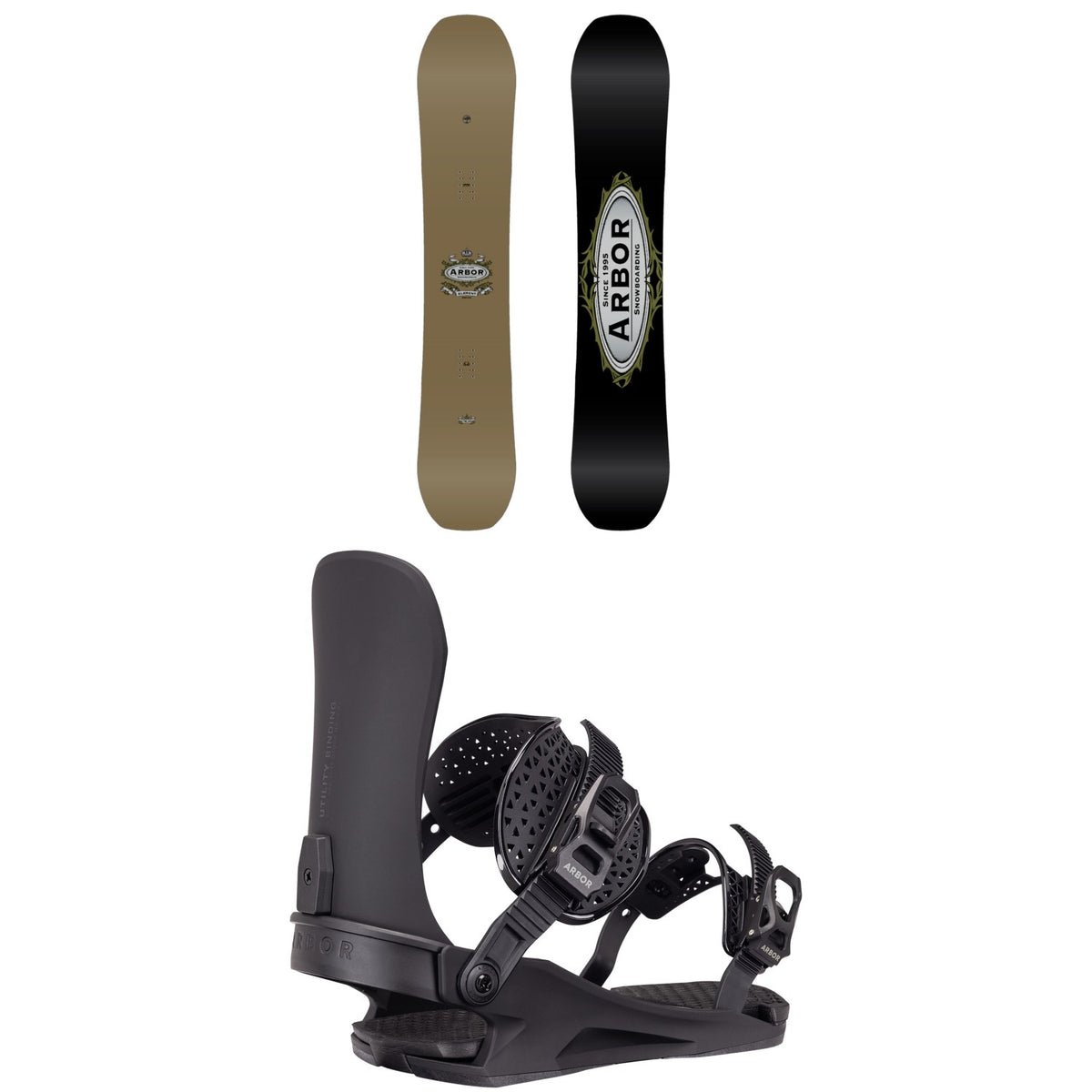 Arbor Element Decon Snowboard + Utility Snowboard Bindings 2027