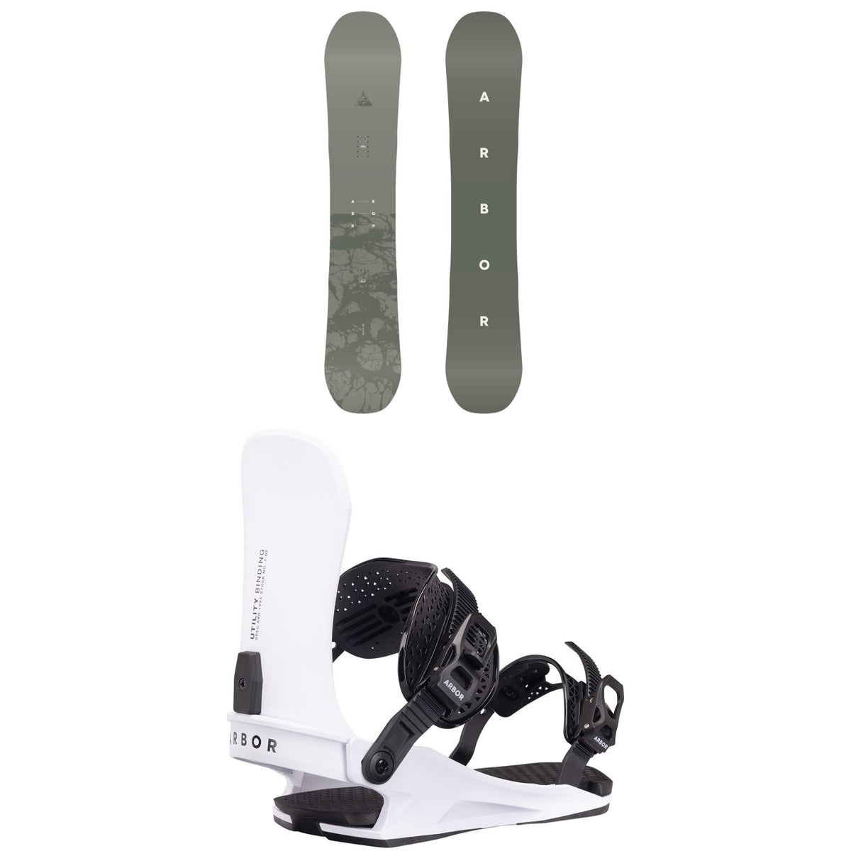 Arbor Formula Decon Snowboard + Utility Snowboard Bindings 2027