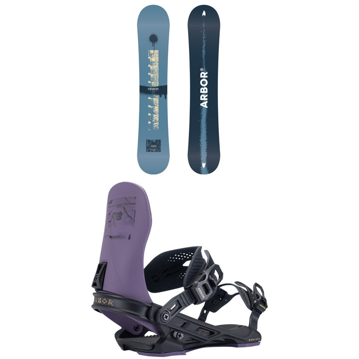 Arbor Metal Machine Decon Snowboard + Hemlock Snowboard Bindings 2027