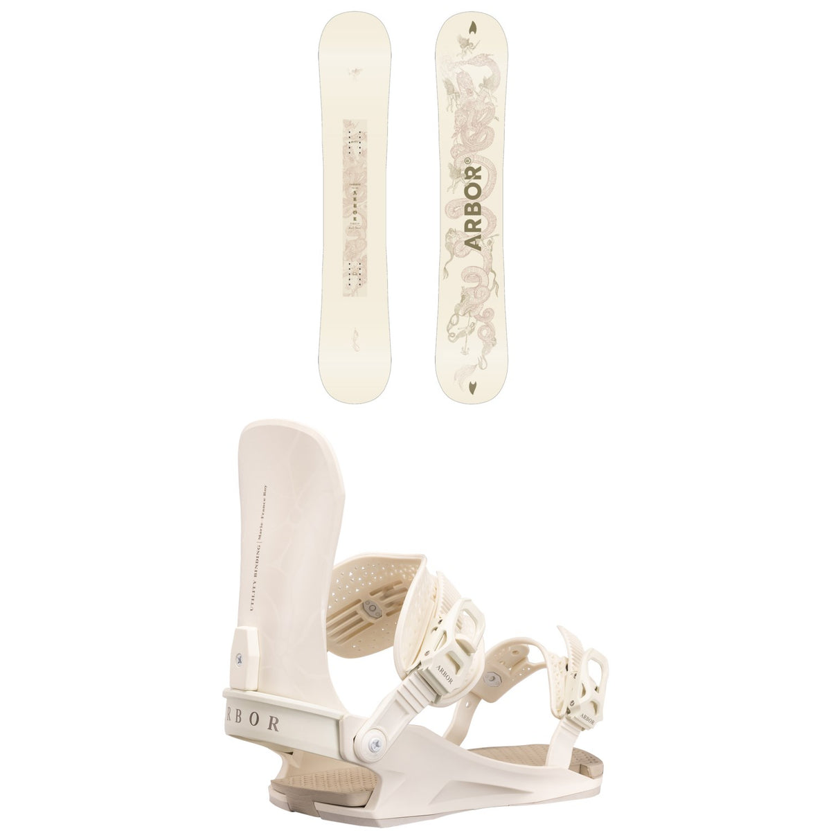 Arbor Cadence Snowboard + Utility Snowboard Bindings - Women's 2027