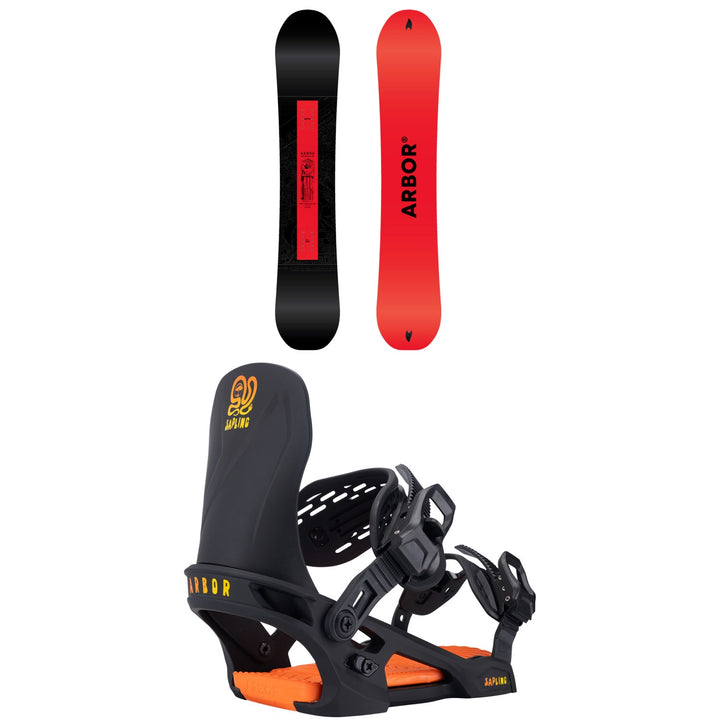 Arbor Red Gerard AM Snowboard + Sapling Snowboard Bindings - Kids' 2027