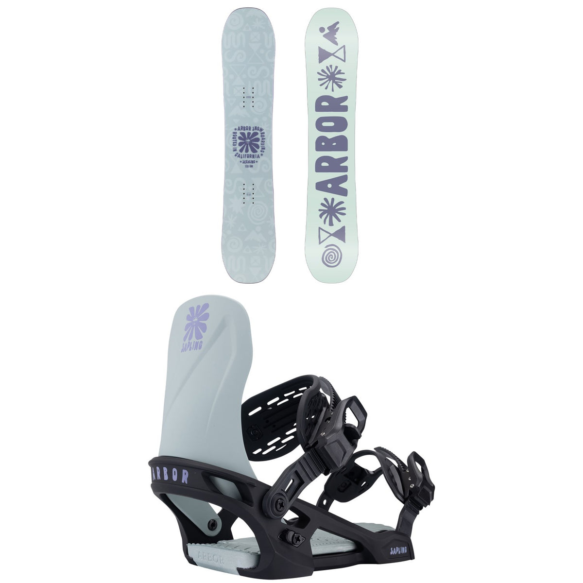 Arbor Seedling Snowboard + Sapling Snowboard Bindings - Kids' 2027