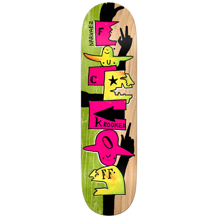 Krooked Narvaez F Off 8.38 Skateboard Deck