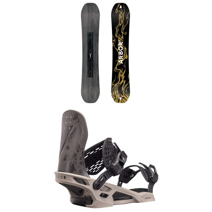 Arbor Rain Snowboard + Spruce Snowboard Bindings 2027