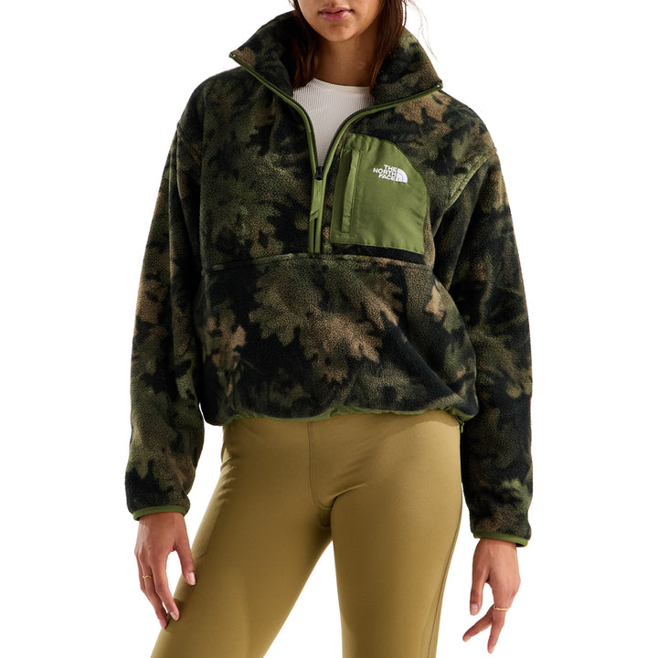 The North Face Yumiori Off Peak ½ Zip-Print Jacket - Women's Woodland Green Yosemite Oak Print