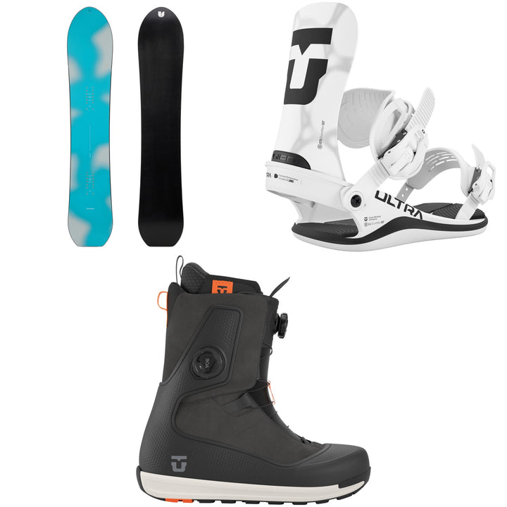 United Shapes Cadet LTD Snowboard + Union Ultra Snowboard Bindings + Reset Snowboard Boots 2027