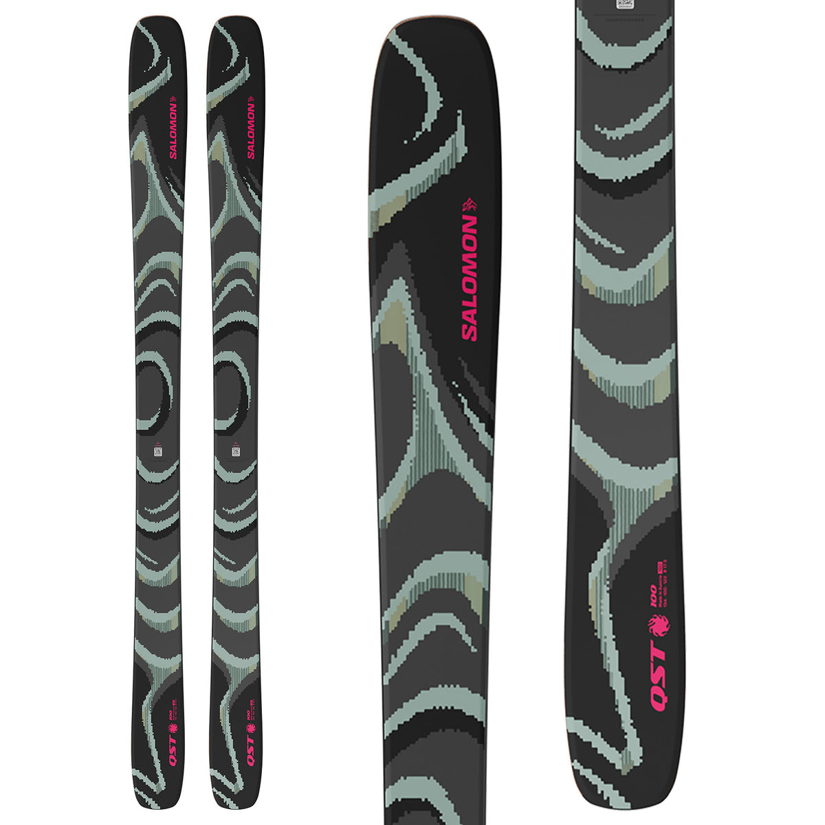 2027 Salomon QST 100 Skis Black / 172