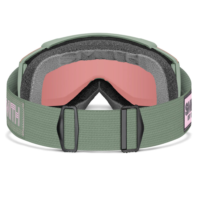 Smith Squad S Goggles - Women's Olive Warm Steel/ChromaPop Everyday Rose Gold Mirror+Clear