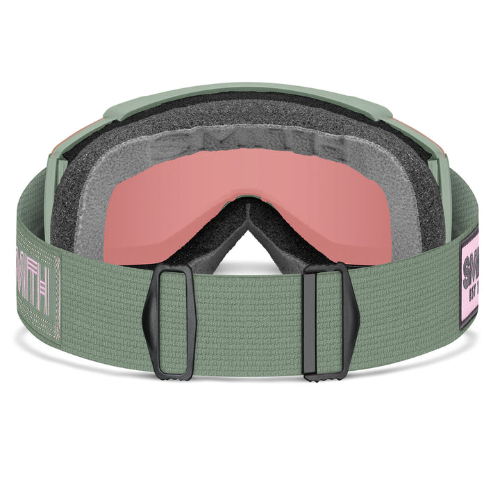 Smith Squad S Goggles - Women's Olive Warm Steel/ChromaPop Everyday Rose Gold Mirror+Clear