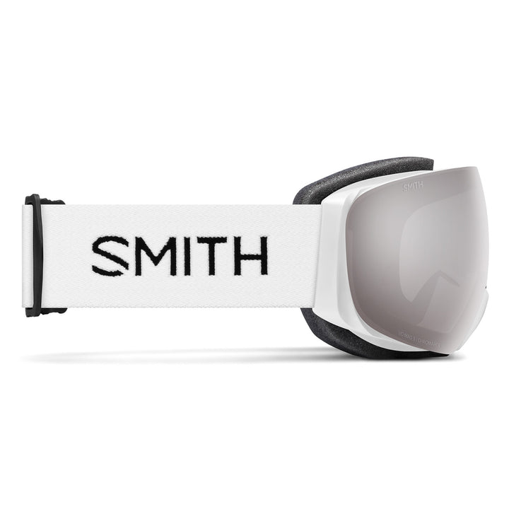 Smith I/O MAG S Low Bridge Fit Goggles - Women's White Chunky Knit/ChromaPop Sun Platinum Mirror+ChromaPop Storm Blue Sensor Mirror