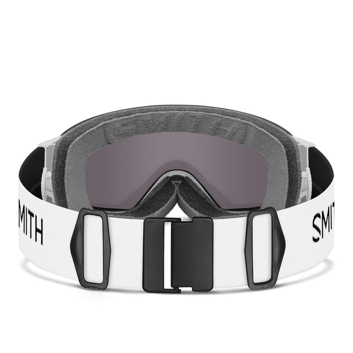 Smith I/O MAG S Low Bridge Fit Goggles - Women's White Chunky Knit/ChromaPop Sun Platinum Mirror+ChromaPop Storm Blue Sensor Mirror