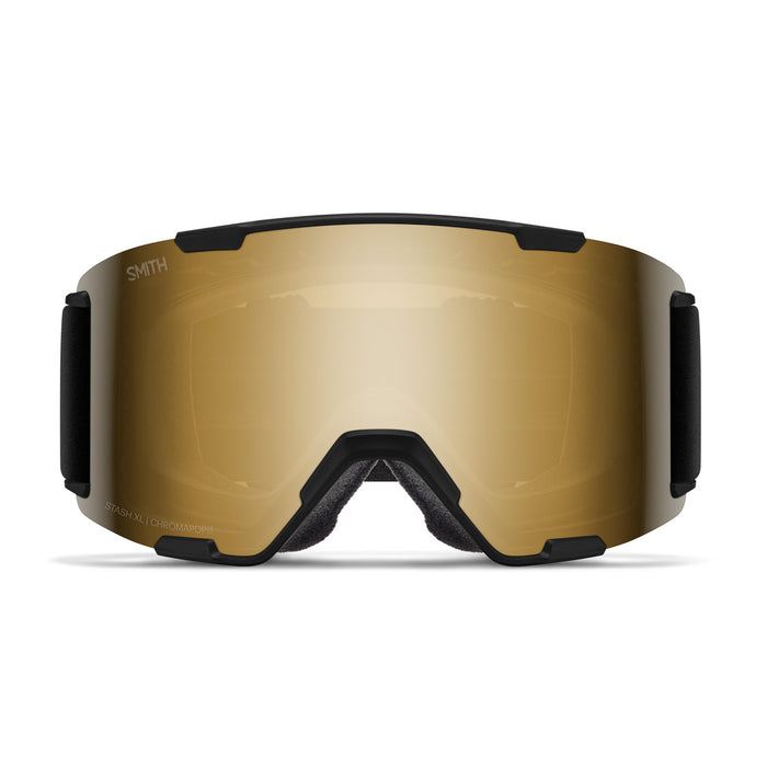 Smith Stash XL Low Bridge Fit Goggles Black/ChromaPop Sun Black Gold Mirror+ChromaPop Storm Blue Sensor Mirror