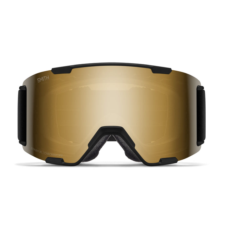Smith Stash XL Low Bridge Fit Goggles Black/ChromaPop Sun Black Gold Mirror+ChromaPop Storm Blue Sensor Mirror