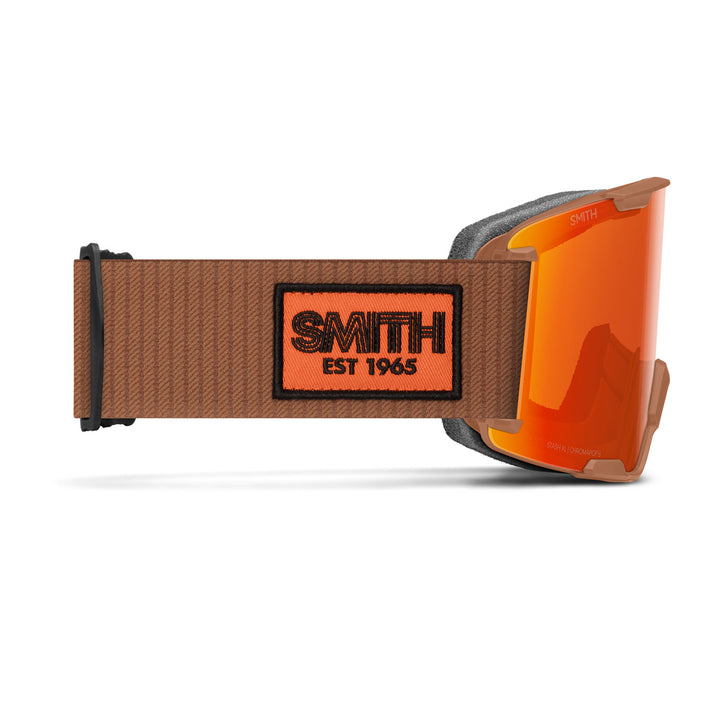 Smith Stash XL Low Bridge Fit Goggles Camel Warm Steel/ChromaPop Everyday Red Mirror+ChromaPop Storm Yellow Flash