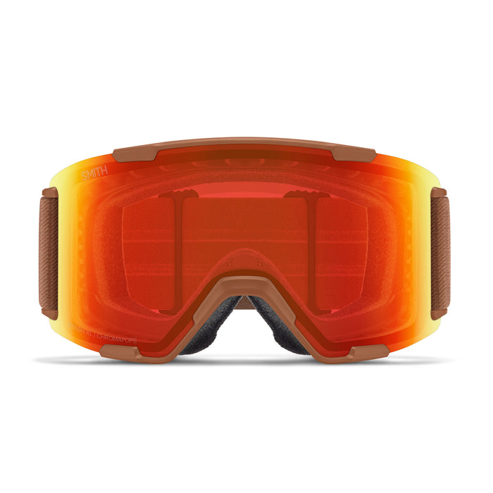 Smith Stash XL Low Bridge Fit Goggles Camel Warm Steel/ChromaPop Everyday Red Mirror+ChromaPop Storm Yellow Flash