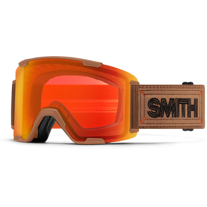 Smith Stash XL Low Bridge Fit Goggles Camel Warm Steel/ChromaPop Everyday Red Mirror+ChromaPop Storm Yellow Flash