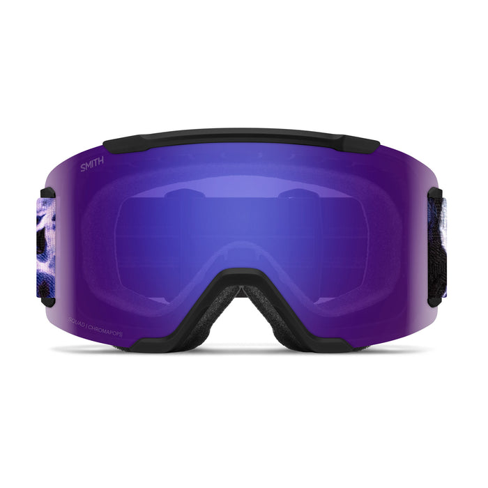 Smith Squad Low Bridge Fit Goggles Black Flex Plasma/ChromaPop Everyday Violet Mirror+Clear