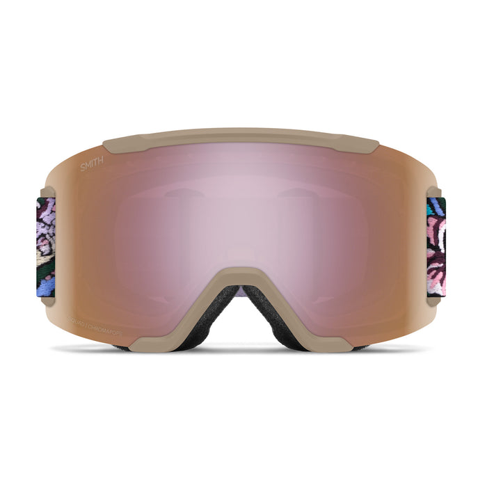 Smith Squad Low Bridge Fit Goggles Iris Pham AC/ChromaPop Everyday Rose Gold Mirror+ChromaPop Storm Blue Sensor Mirror