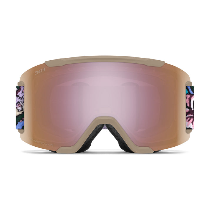Smith Squad Low Bridge Fit Goggles Iris Pham AC/ChromaPop Everyday Rose Gold Mirror+ChromaPop Storm Blue Sensor Mirror