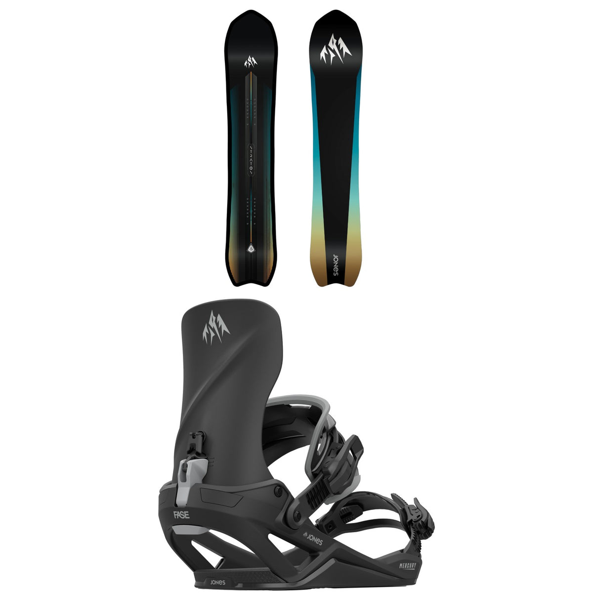 Jones Stratos Snowboard + Mercury FASE Snowboard Bindings 2027