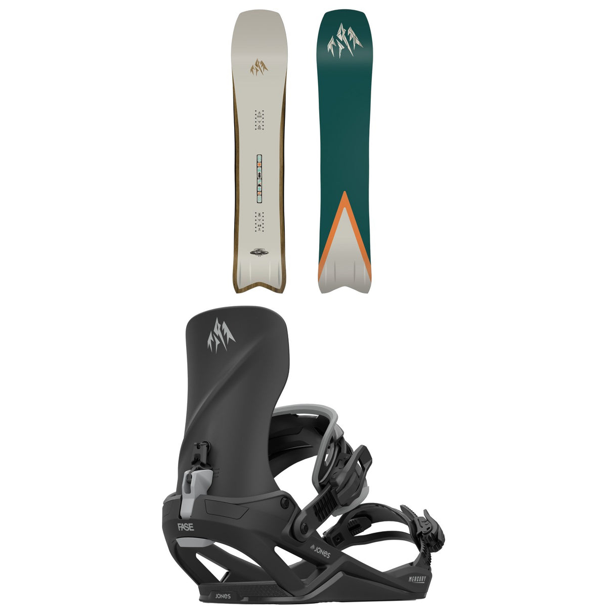 Jones Hovercraft 2.0 Snowboard + Mercury FASE Snowboard Bindings 2027