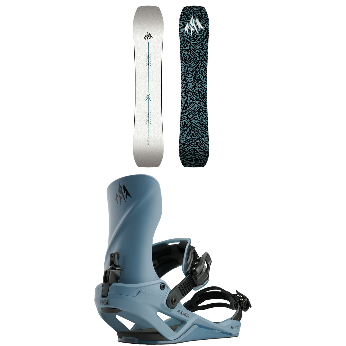 Jones Aviator 2.0 Snowboard + Mercury FASE Snowboard Bindings 2027