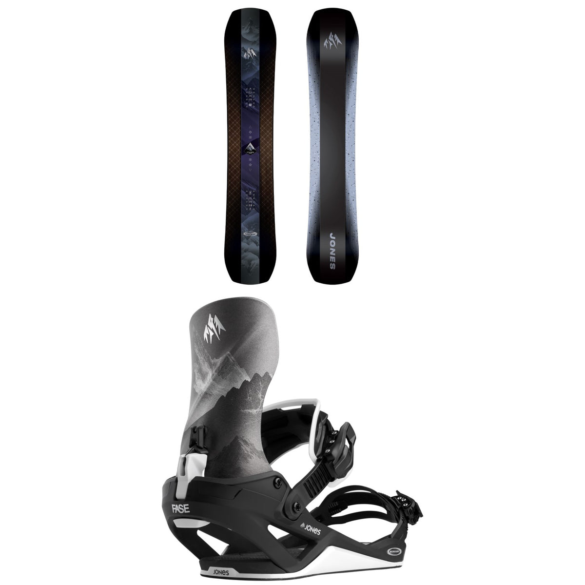Jones Mountain Twin Pro Snowboard + Mercury FASE Snowboard Bindings 2027