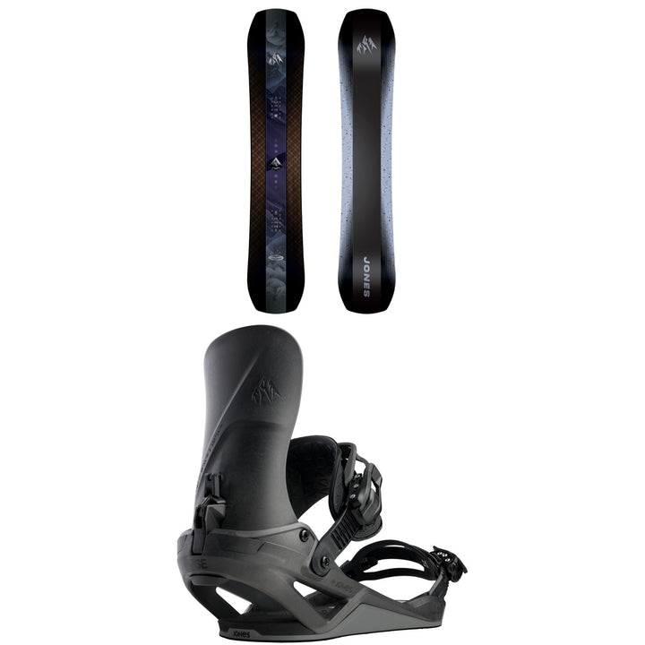 Jones Mountain Twin Pro Snowboard + Zenith FASE Snowboard Bindings 2027