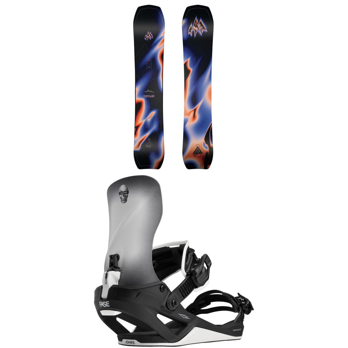 Jones Howler Snowboard + Mercury FASE Surf Series Snowboard Bindings 2027
