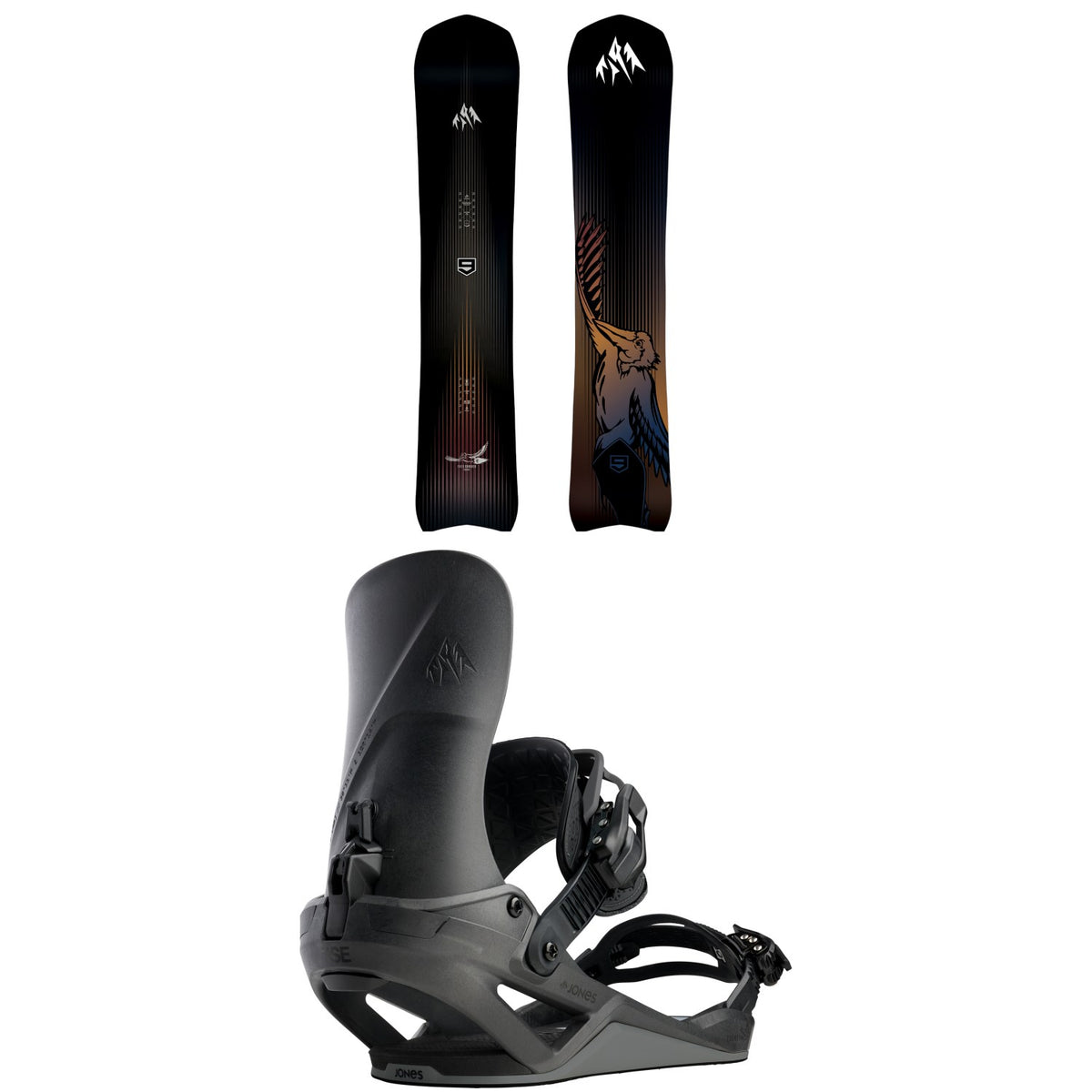 Jones Freecarver 9000S Snowboard + Zenith FASE Snowboard Bindings 2027
