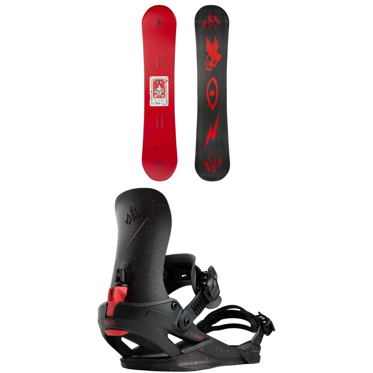 Jones Tweaker 2.0 Snowboard + Nebula FASE Snowboard Bindings 2027