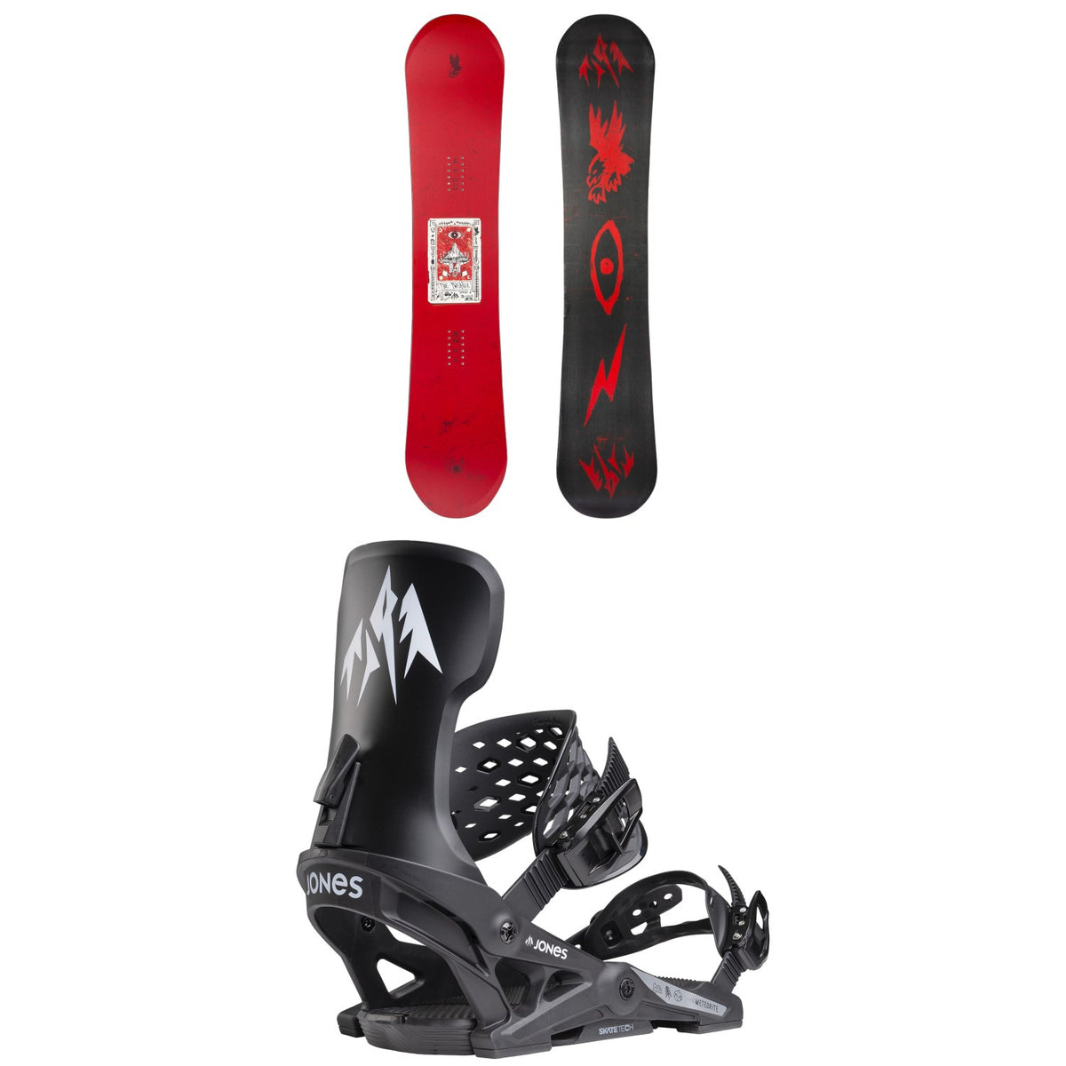 Jones Tweaker 2.0 Snowboard + Meteorite Snowboard Bindings 2027