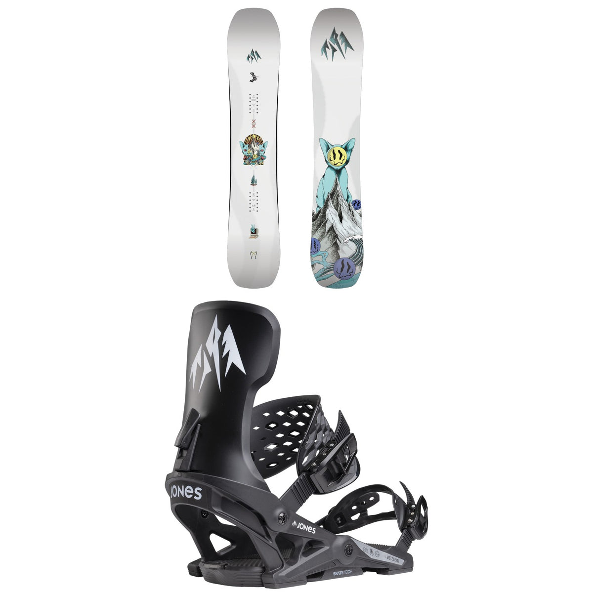 Jones Rally Cat Snowboard + Meteorite Snowboard Bindings 2027
